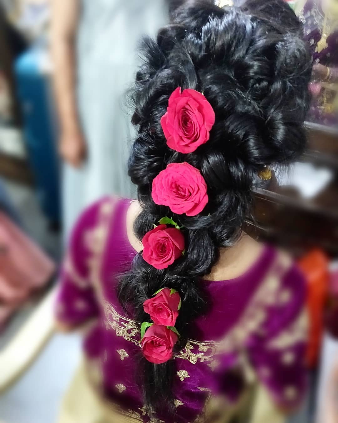 Architectural bridal bun crafted by hairstylisthyderabad