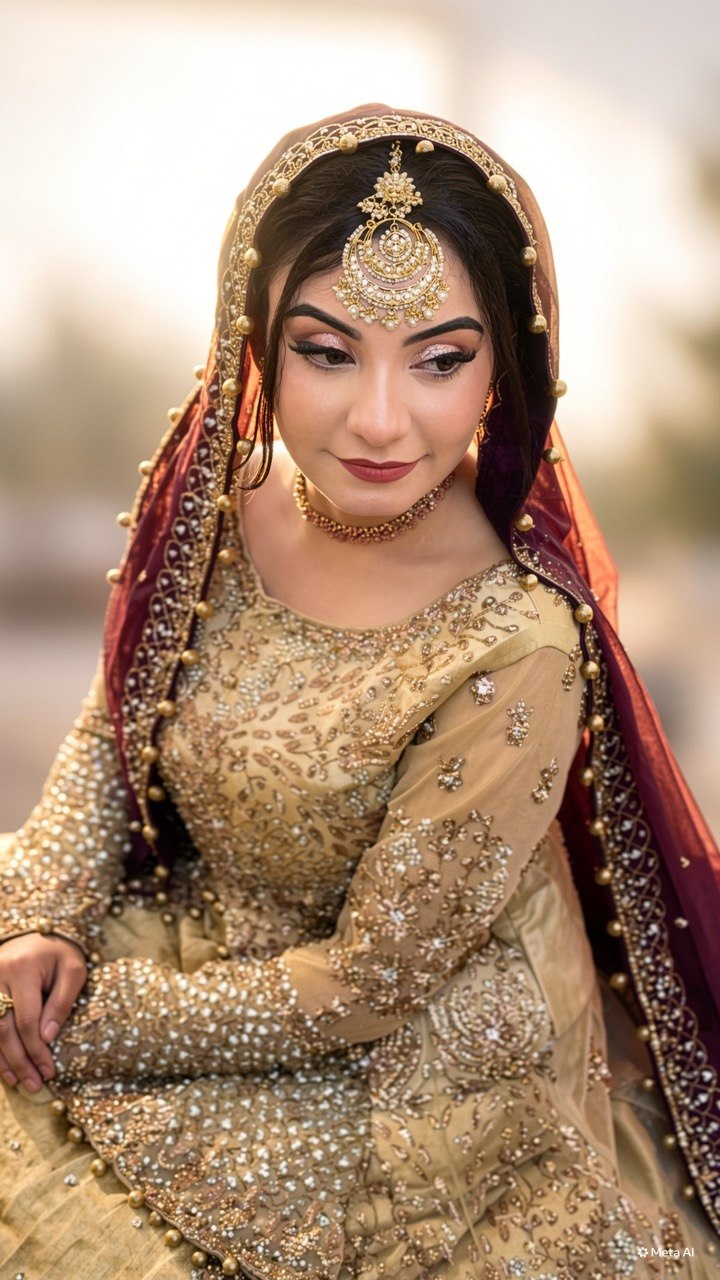 Bespoke bridal portrait in Hyderabad by Alina Khatoon