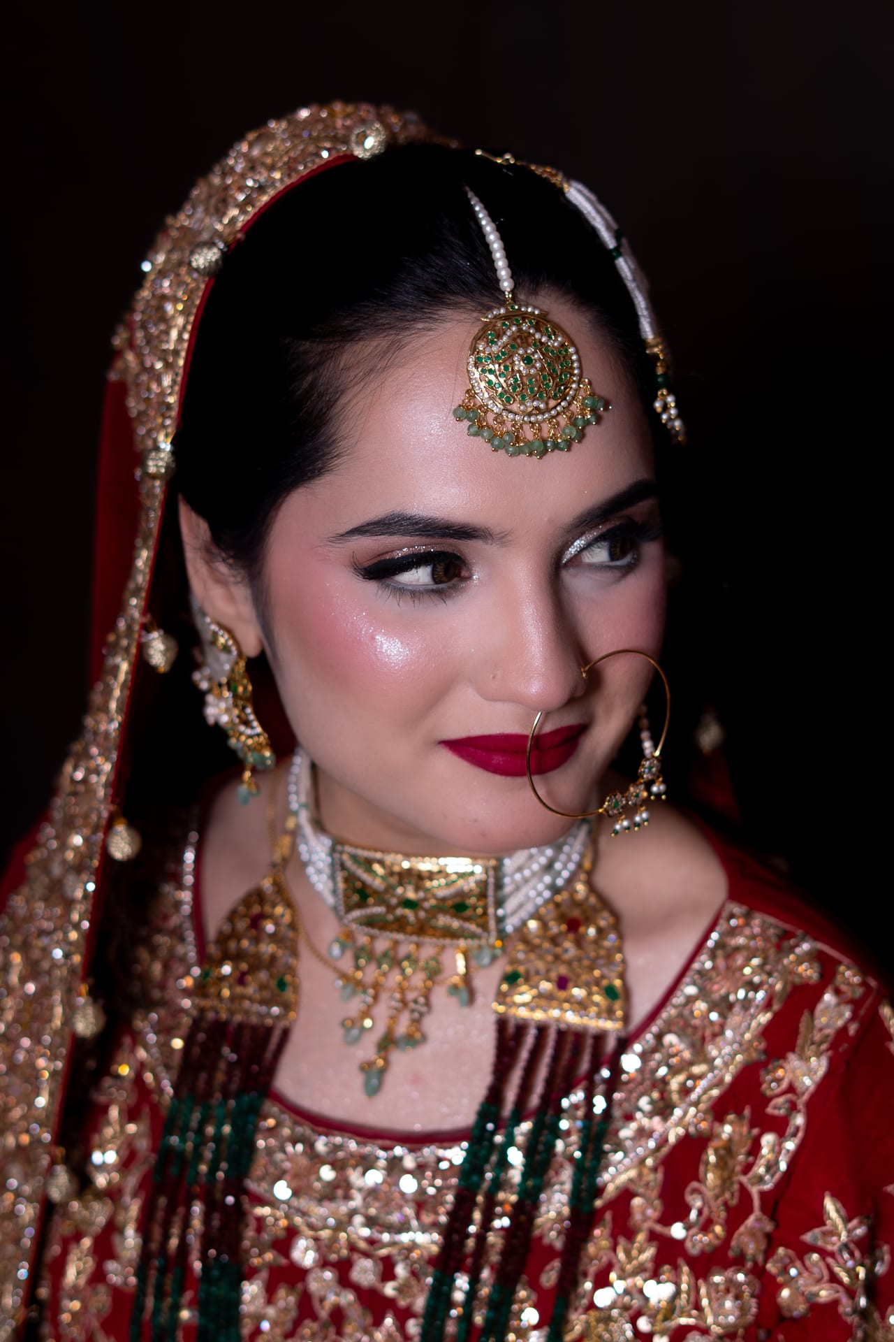 Luxury airbrush HD bridal makeup in Hyderabad by Alina Khatoon at MAKEUP BY AK